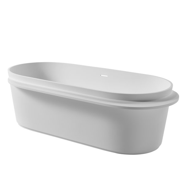 CASAINC 71'' x 33.5'' Freestanding Soaking Cast Iron Bathtub Wayfair